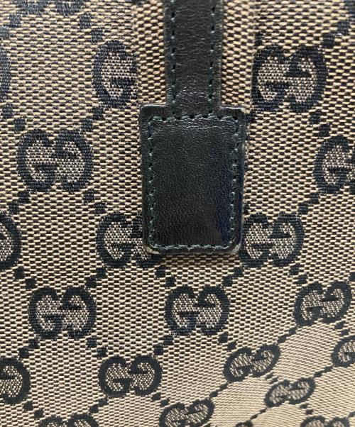GUCCI（グッチ）GUCCI (グッチ) キャンバスミニハンドバッグ ブラウンの古着・服飾アイテム