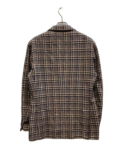 LARDINI（ラルディーニ）LARDINI (ラルディーニ) ウールコットンテーラードジャケット ネイビー×ベージュ サイズ:48の古着・服飾アイテム