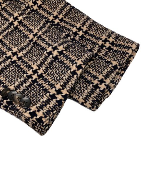 LARDINI（ラルディーニ）LARDINI (ラルディーニ) ウールコットンテーラードジャケット ネイビー×ベージュ サイズ:48の古着・服飾アイテム