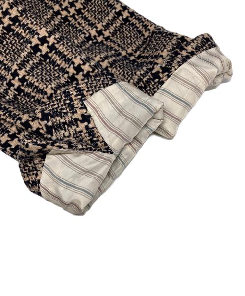 LARDINI（ラルディーニ）LARDINI (ラルディーニ) ウールコットンテーラードジャケット ネイビー×ベージュ サイズ:48の古着・服飾アイテム