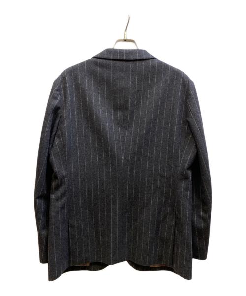 HIDEAKI SAITO（ヒデアキ サイトウ）HIDEAKI SAITO (ヒデアキ サイトウ) ストライプテーラードジャケット グレー サイズ:記載なしの古着・服飾アイテム