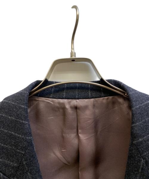 HIDEAKI SAITO（ヒデアキ サイトウ）HIDEAKI SAITO (ヒデアキ サイトウ) ストライプテーラードジャケット グレー サイズ:記載なしの古着・服飾アイテム