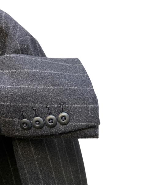 HIDEAKI SAITO（ヒデアキ サイトウ）HIDEAKI SAITO (ヒデアキ サイトウ) ストライプテーラードジャケット グレー サイズ:記載なしの古着・服飾アイテム