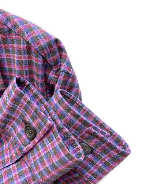 OUR LEGACY（アワーレガシー）OUR LEGACY (アワーレガシー) ヒューゼン シャツ ブラウン×パープル サイズ:44の古着・服飾アイテム