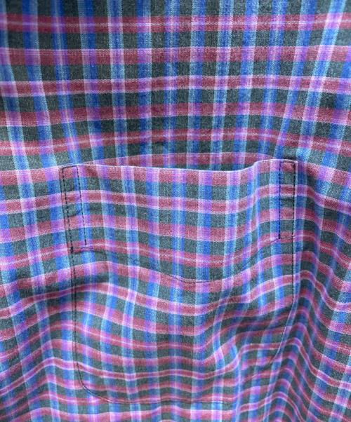 OUR LEGACY（アワーレガシー）OUR LEGACY (アワーレガシー) ヒューゼン シャツ ブラウン×パープル サイズ:44の古着・服飾アイテム