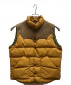 RRLダブルアールエル）の古着「スエード切替中綿ベスト」｜ブラウン