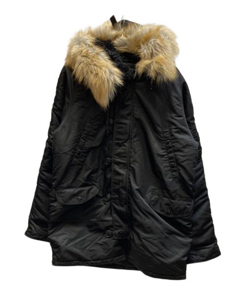 ALPHA（アルファ）ALPHA (アルファ) N-3B フライトジャケット ブラック サイズ:XLの古着・服飾アイテム