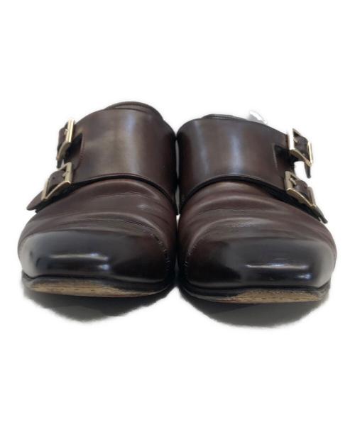 Santoni（サントーニ）Santoni (サントーニ) ダブルモンクストラップシューズ ブラウン サイズ:8の古着・服飾アイテム