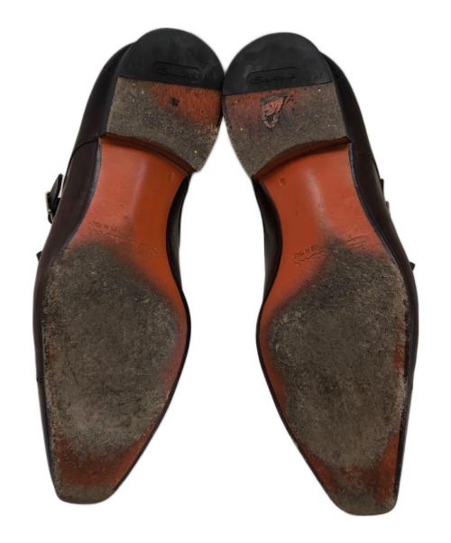 Santoni（サントーニ）Santoni (サントーニ) ダブルモンクストラップシューズ ブラウン サイズ:8の古着・服飾アイテム