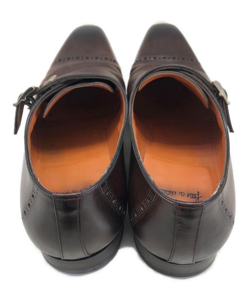 Santoni（サントーニ）Santoni (サントーニ) ダブルモンクストラップシューズ ブラウン サイズ:8の古着・服飾アイテム