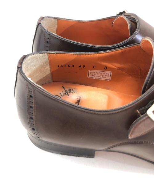 Santoni（サントーニ）Santoni (サントーニ) ダブルモンクストラップシューズ ブラウン サイズ:8の古着・服飾アイテム