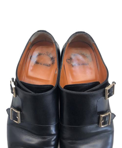 Santoni（サントーニ）Santoni (サントーニ) ダブルモンクストラップシューズ ブラック サイズ:8の古着・服飾アイテム