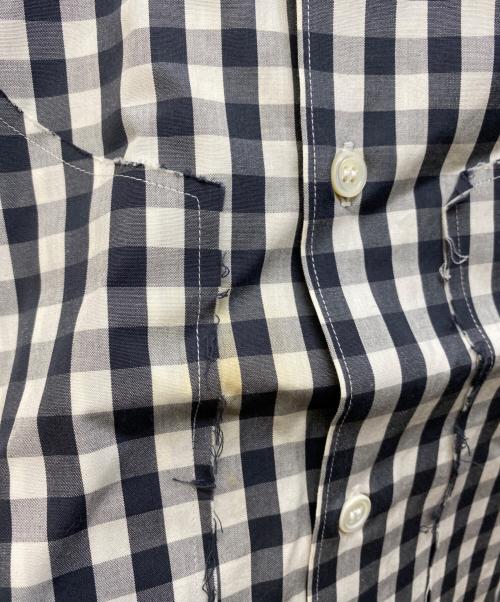 COMME des GARCONS HOMME（コムデギャルソン オム）COMME des GARCONS HOMME (コムデギャルソン オム) ギンガムチェックシャツ ホワイト×ブラック サイズ:記載なしの古着・服飾アイテム