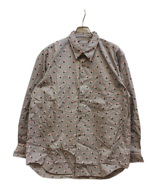 COMME des GARCONS HOMME（コムデギャルソン オム）COMME des GARCONS HOMME (コムデギャルソン オム) チェック×ドッド長袖シャツ グレー サイズ:記載なしの古着・服飾アイテム