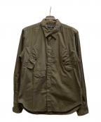 COMME des GARCONS HOMMEコムデギャルソン オム）の古着「3ポケットL/Sシャツ/HT-B033」｜オリーブ
