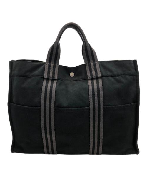 HERMES（エルメス）HERMES (エルメス) エールラインMMトートバッグ ブラックの古着・服飾アイテム