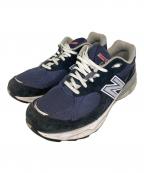 NEW BALANCEニューバランス）の古着「990v3」｜ネイビー