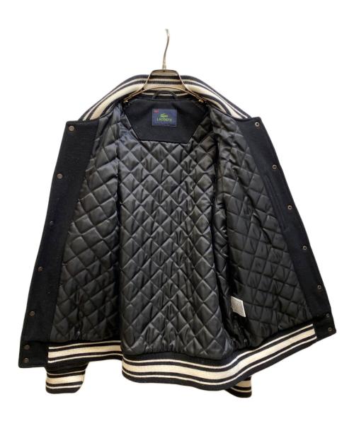 LACOSTE（ラコステ）LACOSTE (ラコステ) レザー切替スタジャン ブラック サイズ:48/3の古着・服飾アイテム