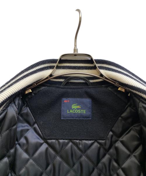 LACOSTE（ラコステ）LACOSTE (ラコステ) レザー切替スタジャン ブラック サイズ:48/3の古着・服飾アイテム