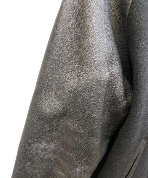 LACOSTE（ラコステ）LACOSTE (ラコステ) レザー切替スタジャン ブラック サイズ:48/3の古着・服飾アイテム