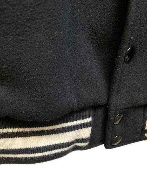 LACOSTE（ラコステ）LACOSTE (ラコステ) レザー切替スタジャン ブラック サイズ:48/3の古着・服飾アイテム