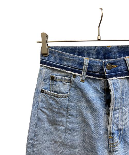 Maison Margiela（メゾンマルジェラ）Maison Margiela (メゾンマルジェラ) 再構築カットオフデニムパンツ インディゴ サイズ:40の古着・服飾アイテム