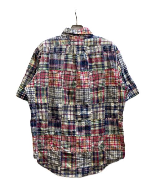 RALPH LAUREN（ラルフローレン）RALPH LAUREN (ラルフローレン) 半袖パッチワークチェックシャツ マルチカラー サイズ:LLの古着・服飾アイテム