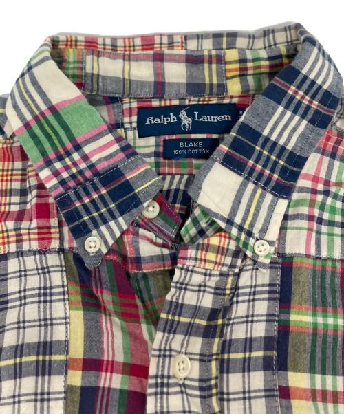 RALPH LAUREN（ラルフローレン）RALPH LAUREN (ラルフローレン) 半袖パッチワークチェックシャツ マルチカラー サイズ:LLの古着・服飾アイテム