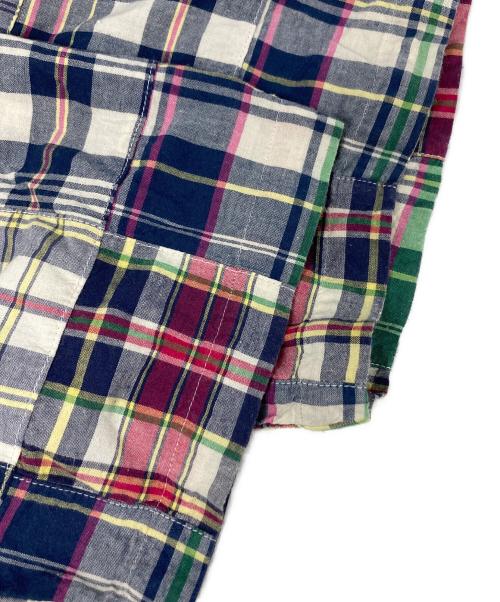 RALPH LAUREN（ラルフローレン）RALPH LAUREN (ラルフローレン) 半袖パッチワークチェックシャツ マルチカラー サイズ:LLの古着・服飾アイテム