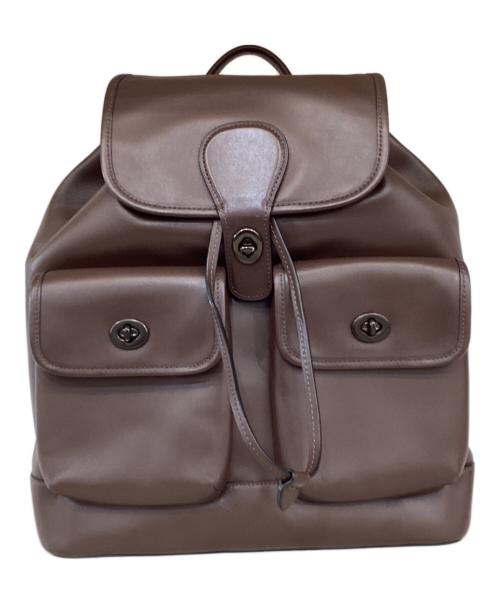 COACH（コーチ）COACH (コーチ) レザーヘリテージバックパック ブラウンの古着・服飾アイテム
