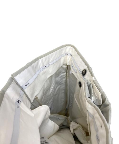 PT TORINO（ピーティートリノ）PT TORINO (ピーティートリノ) ノープリーツ スラックス ホワイト サイズ:42の古着・服飾アイテム