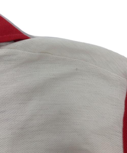 Champion（チャンピオン）Champion (チャンピオン) バータグ後期 ダンネックシャツ ホワイト×レッド サイズ:Lの古着・服飾アイテム