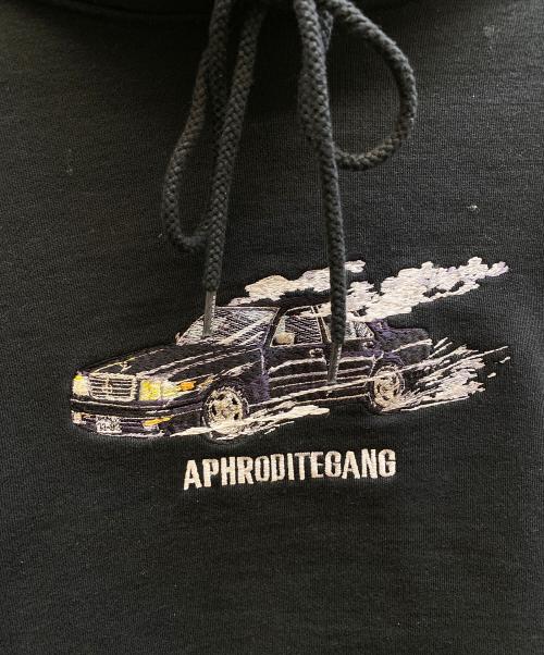 BUDSPOOL（バッズプール）BUDSPOOL (バッズプール) 葵産業 (アオイインダストリー) SMOKE CAR HOODED SWEAT SHIRT ブラック サイズ:XLの古着・服飾アイテム