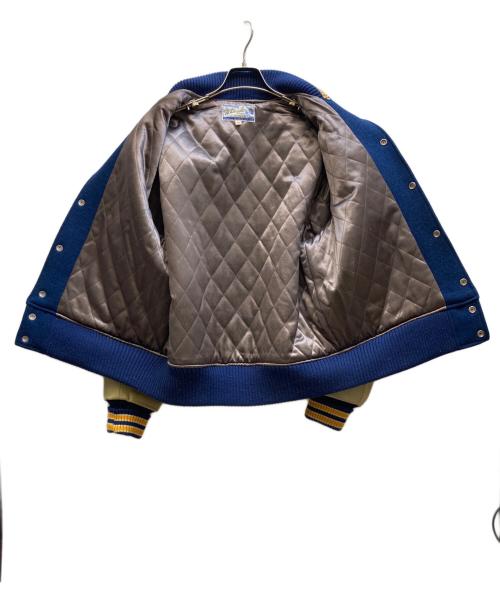 whitesville（ホワイツビル）whitesville (ホワイツビル) スタジャン ネイビー×ベージュ サイズ:40の古着・服飾アイテム