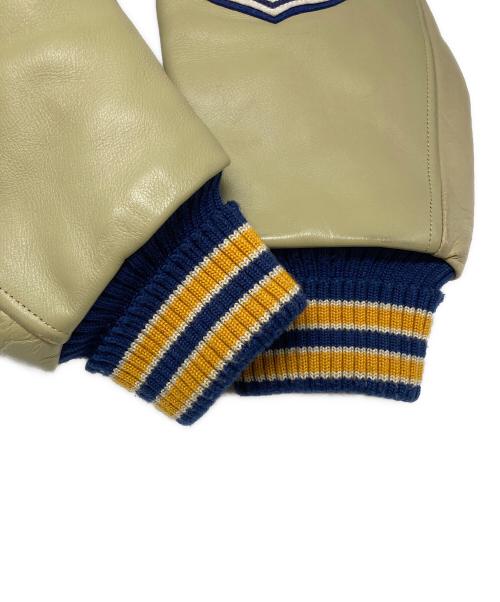 whitesville（ホワイツビル）whitesville (ホワイツビル) スタジャン ネイビー×ベージュ サイズ:40の古着・服飾アイテム