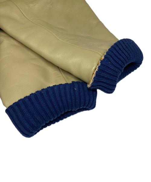 whitesville（ホワイツビル）whitesville (ホワイツビル) スタジャン ネイビー×ベージュ サイズ:40の古着・服飾アイテム