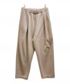 BATONERバトナ―）の古着「OLD SCHOOL ONE TUCK EASY PANTS」｜ベージュ