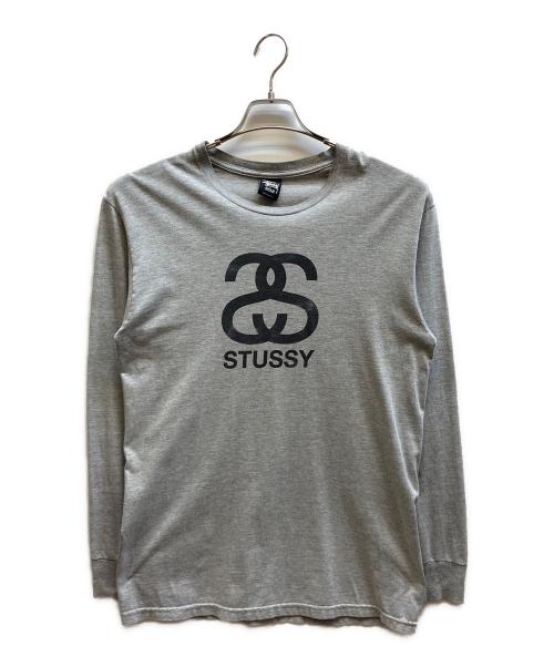 stussy（ステューシー）stussy (ステューシー) ロゴカットソー グレー サイズ:Mの古着・服飾アイテム