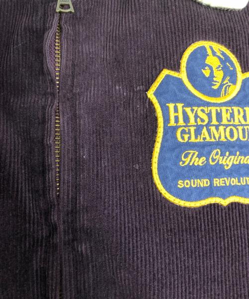 Hysteric Glamour（ヒステリックグラマー）Hysteric Glamour (ヒステリックグラマー) 襟ボアコーデュロイワッペンジャケット パープル サイズ:Mの古着・服飾アイテム