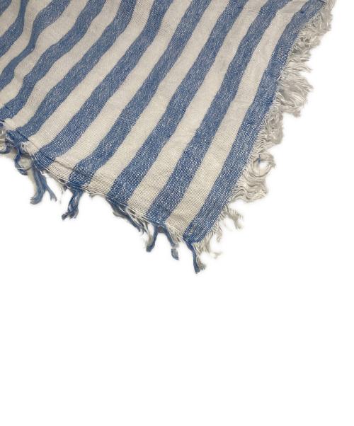 ASAUCE MELER（アソースメレ）ASAUCE MELER (アソースメレ) リネンストール ブルー サイズ:-の古着・服飾アイテム