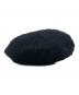 中古・古着 THE H.W.DOG&CO. (エイチダブリュードッグアンドコー) LEATHER WAPPEN FLUFFY BERET / D-00994 ブラック サイズ:ONE：6000円