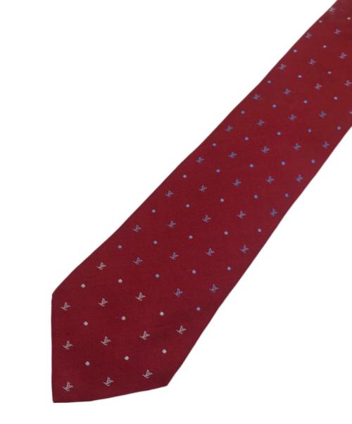 LOUIS VUITTON（ルイ ヴィトン）LOUIS VUITTON (ルイ ヴィトン) ブラゾンドットタイ レッド サイズ:148㎝×8㎝の古着・服飾アイテム