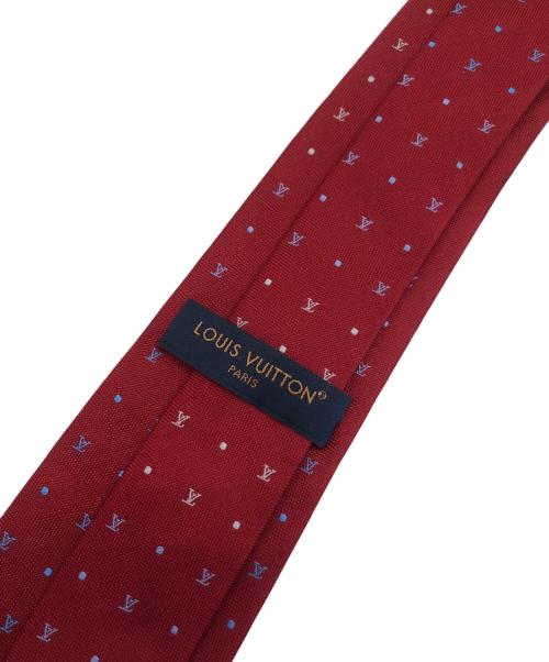 LOUIS VUITTON（ルイ ヴィトン）LOUIS VUITTON (ルイ ヴィトン) ブラゾンドットタイ レッド サイズ:148㎝×8㎝の古着・服飾アイテム