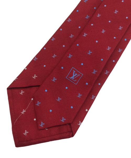 LOUIS VUITTON（ルイ ヴィトン）LOUIS VUITTON (ルイ ヴィトン) ブラゾンドットタイ レッド サイズ:148㎝×8㎝の古着・服飾アイテム