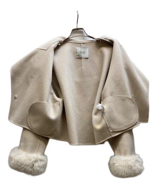 HER LIP TO（ハーリップトゥ）HER LIP TO (ハーリップトゥ) Loro Short Rever Coat アイボリー サイズ:Mの古着・服飾アイテム