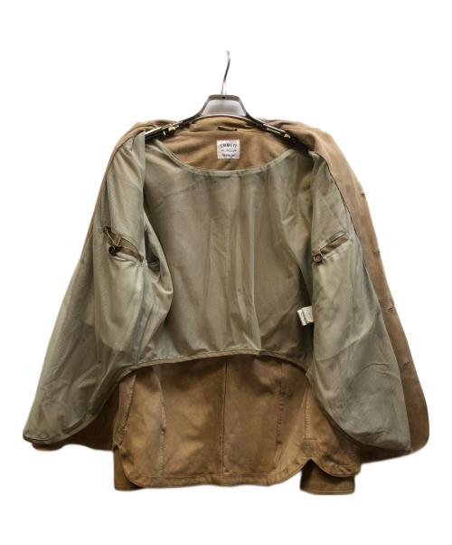 EMMETI（エンメティ）EMMETI (エンメティ) 襟クロコダイル オープンカラーレザージャケット ブラウン サイズ:50の古着・服飾アイテム