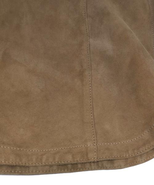 EMMETI（エンメティ）EMMETI (エンメティ) 襟クロコダイル オープンカラーレザージャケット ブラウン サイズ:50の古着・服飾アイテム