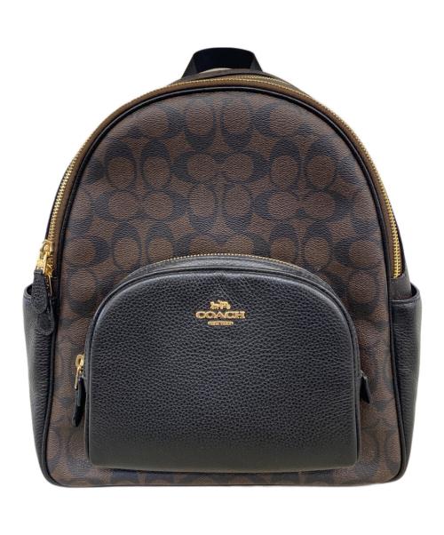 COACH（コーチ）COACH (コーチ) バックパック シグネチャー キャンバス ブラウンの古着・服飾アイテム