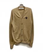 PLAY COMME des GARCONSプレイコムデギャルソン）の古着「V-Neck Cardigan」｜ベージュ
