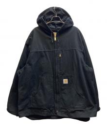 CarHartt（カーハート）の古着「フリースライニング ダックフーデッドジャケット」｜ブラック